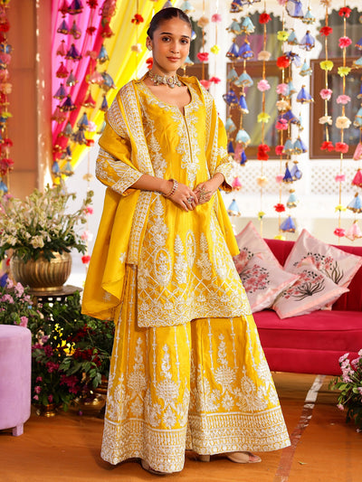 Yellow Gotta Kurta Set