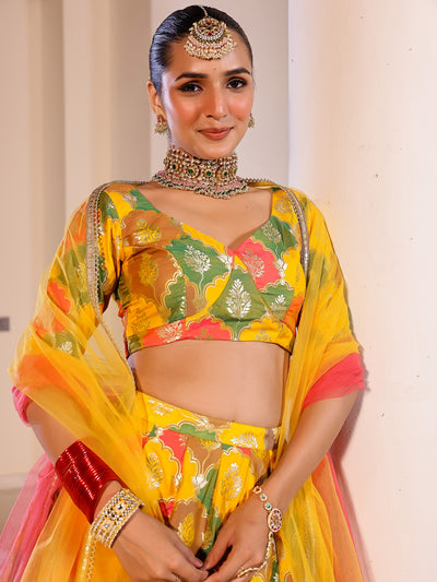 Rangkat Multi Brocade Lehenga