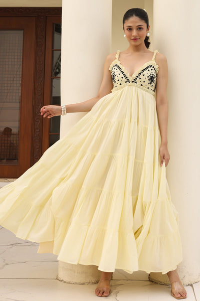 Butter Crossiant Yellow Dress