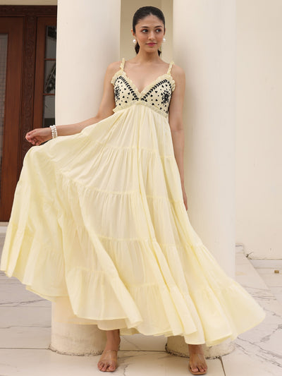Butter Crossiant Yellow Dress