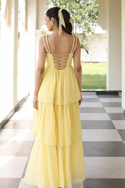 ButterScotch Icecream Asymmetric Dress