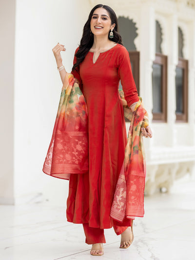 Ethnic Red Suit Set