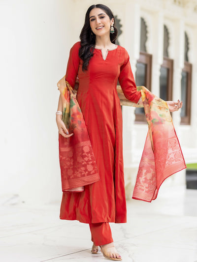 Ethnic Red Suit Set