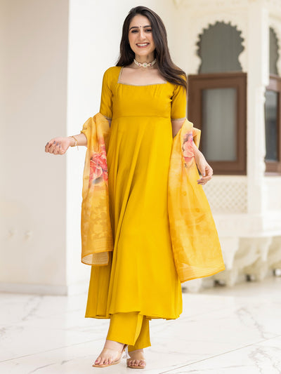 Ethnic Yellow Suit Set
