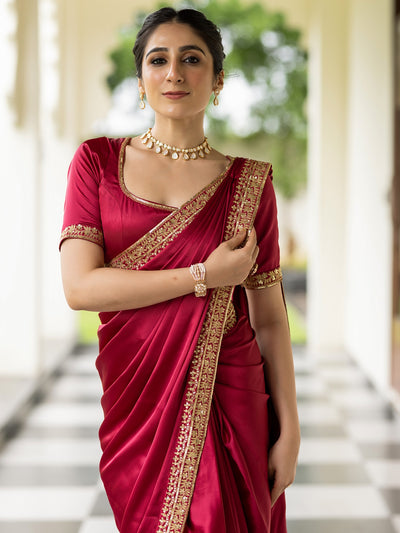 Majesty Red Saree