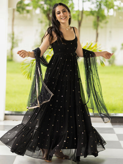 Meher Black Anarkali