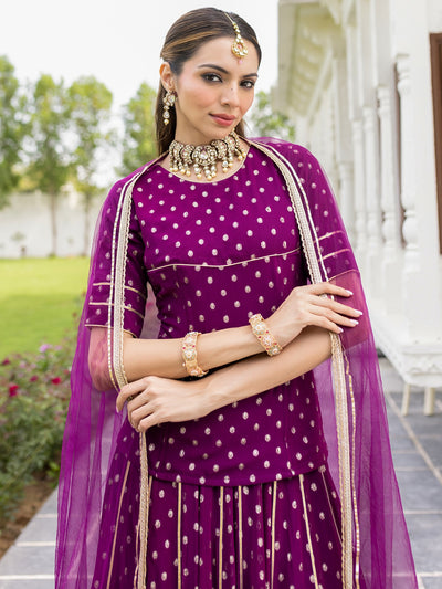 Gulzar Magenta Lehenga