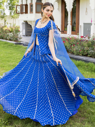 Gulzar Blue Lehenga
