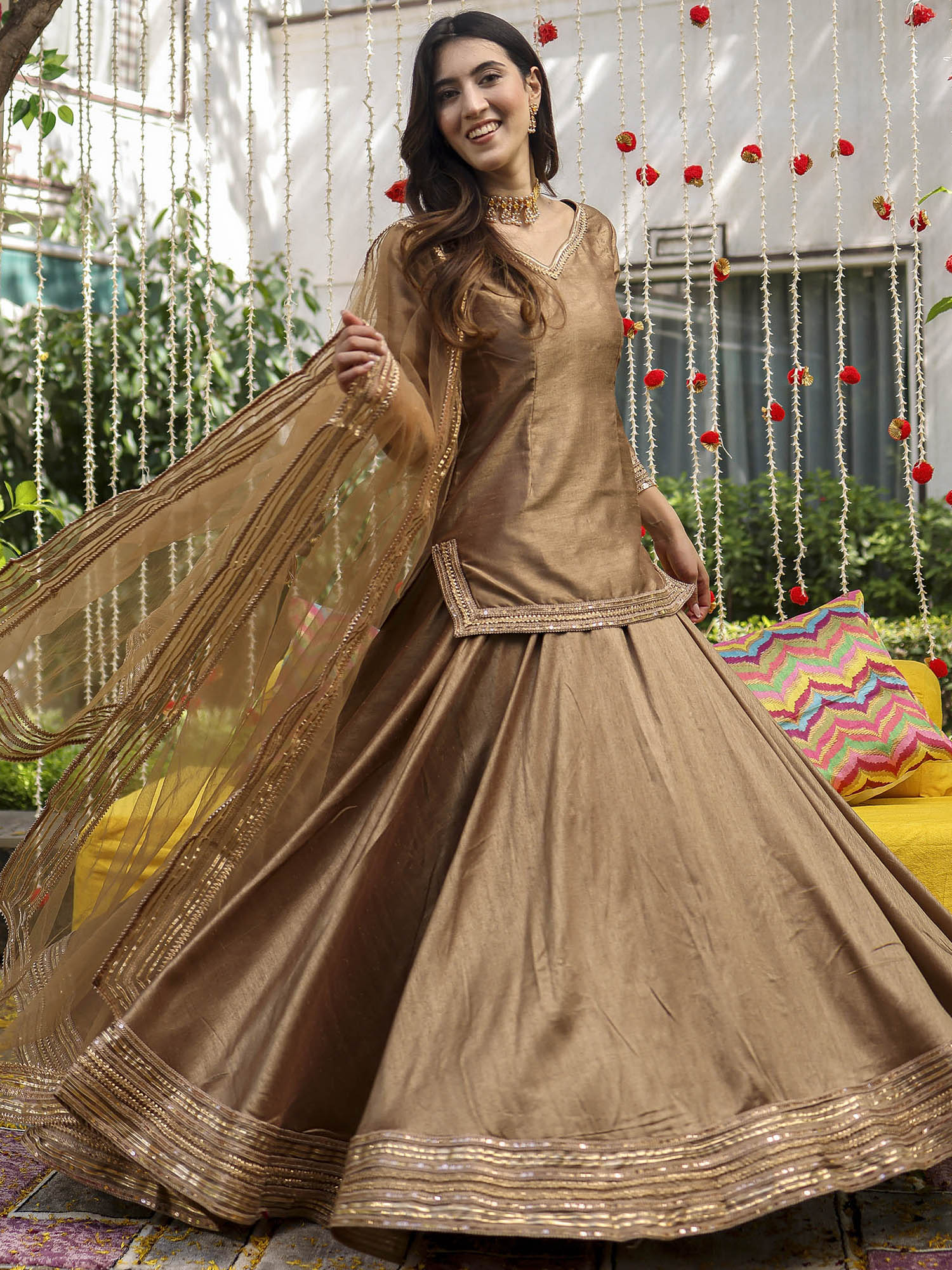 Short kurti lehenga design