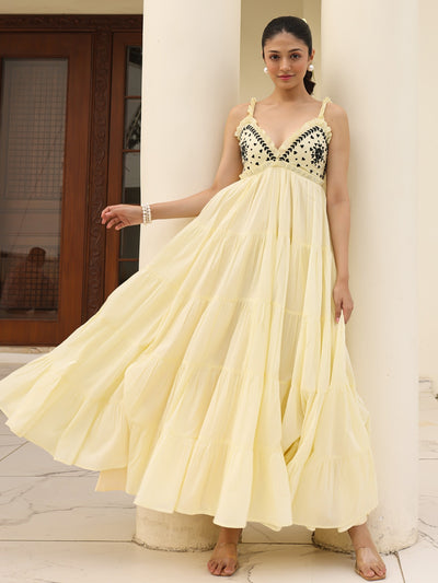 Butter Crossiant Yellow Dress