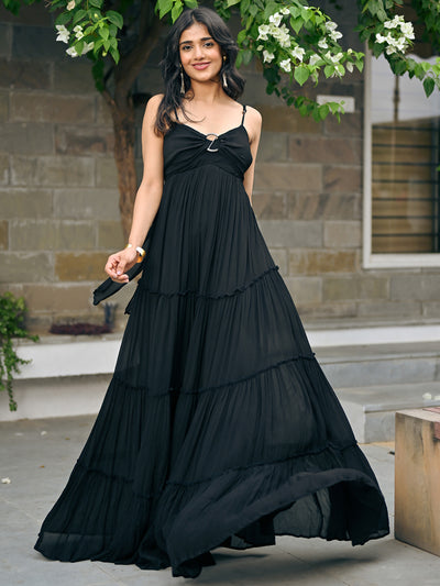 Raya Black long Dress