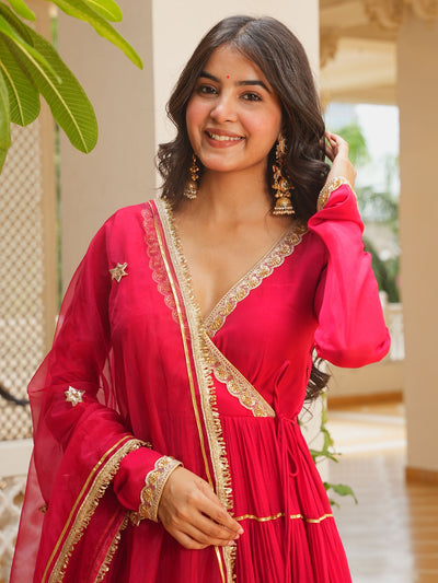 Red Anarkali Suit