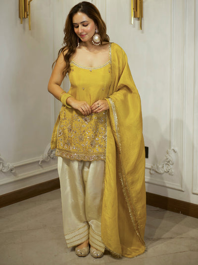 GOLDEN & IVORY PATIYALA SET