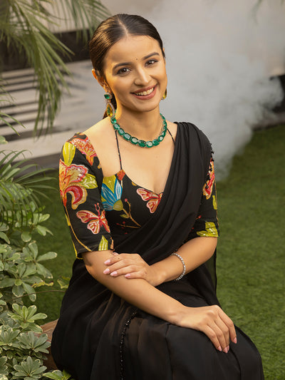 Drama Black Saree
