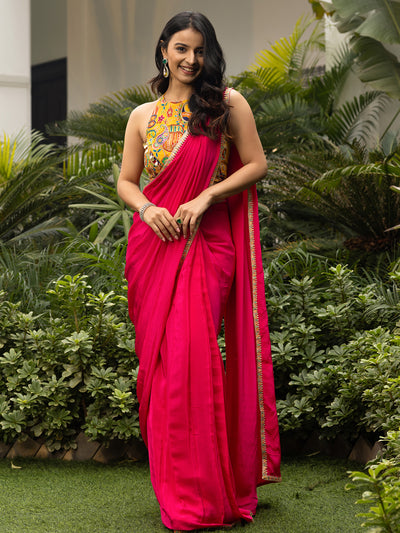 Drama Pink Saree