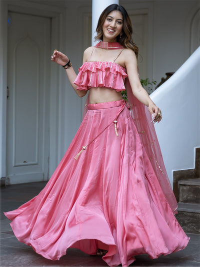 Blushy Silk Lehenga Set