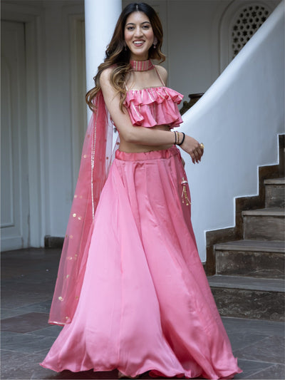 Blushy Silk Lehenga Set