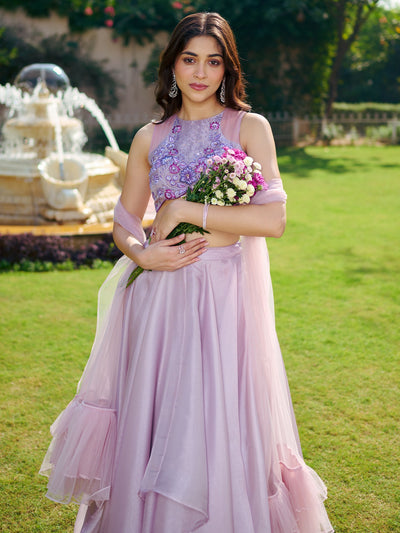 Modern Lavender Lehenga Set