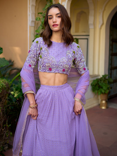 Modern Lavender Lehenga Set