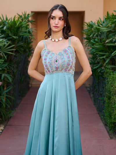 Modern Light Green Gown