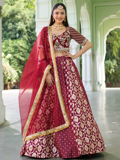 Maroon Lehenga Set