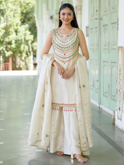Heritage Ivory Sharara Set