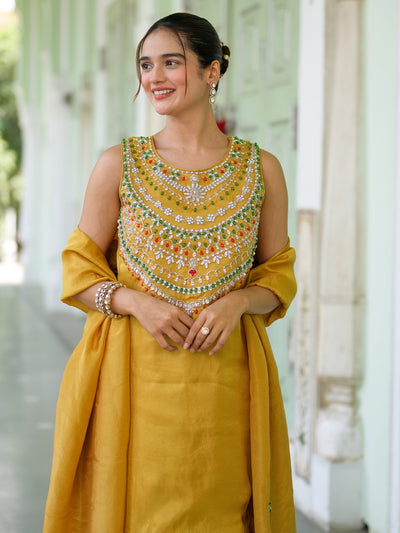 Heritage Golden Sharara Set