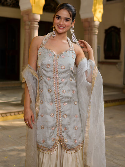 Pearl Grey and Off White