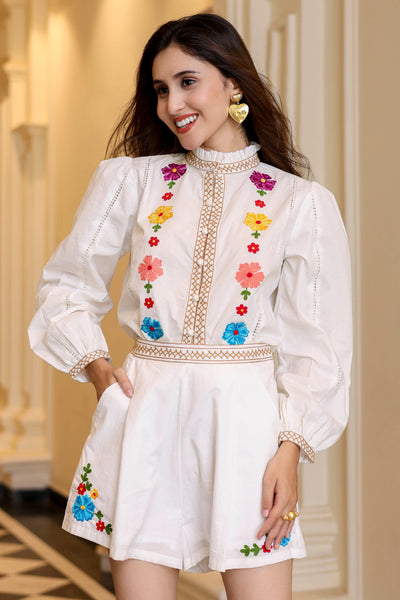 Irish floral Shorts Shirt Set