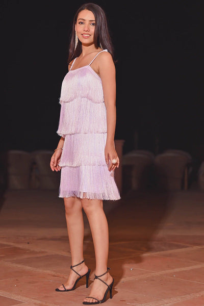 Kobe White Fringes Dress