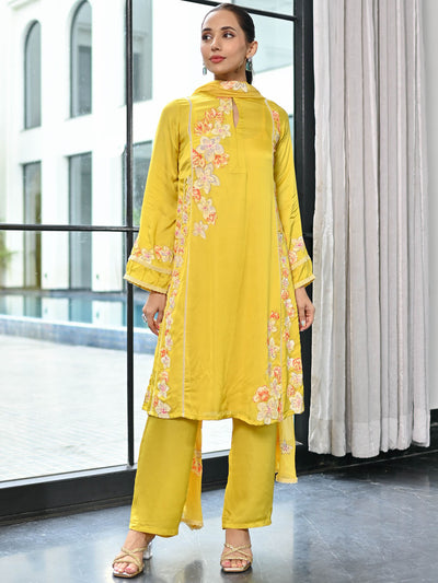 Kaarigiri Mustard Kurta Set