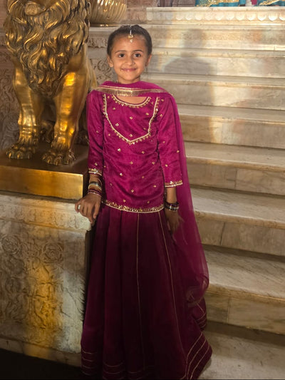 RICH MAGENTA LEHENGA SET