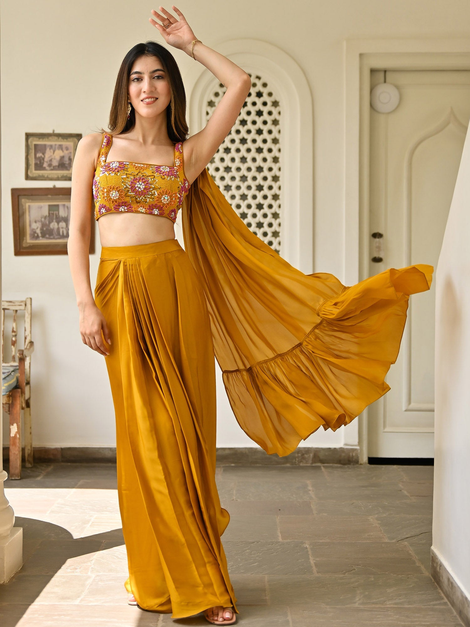 MUSTARD SKIRT SET main image 1