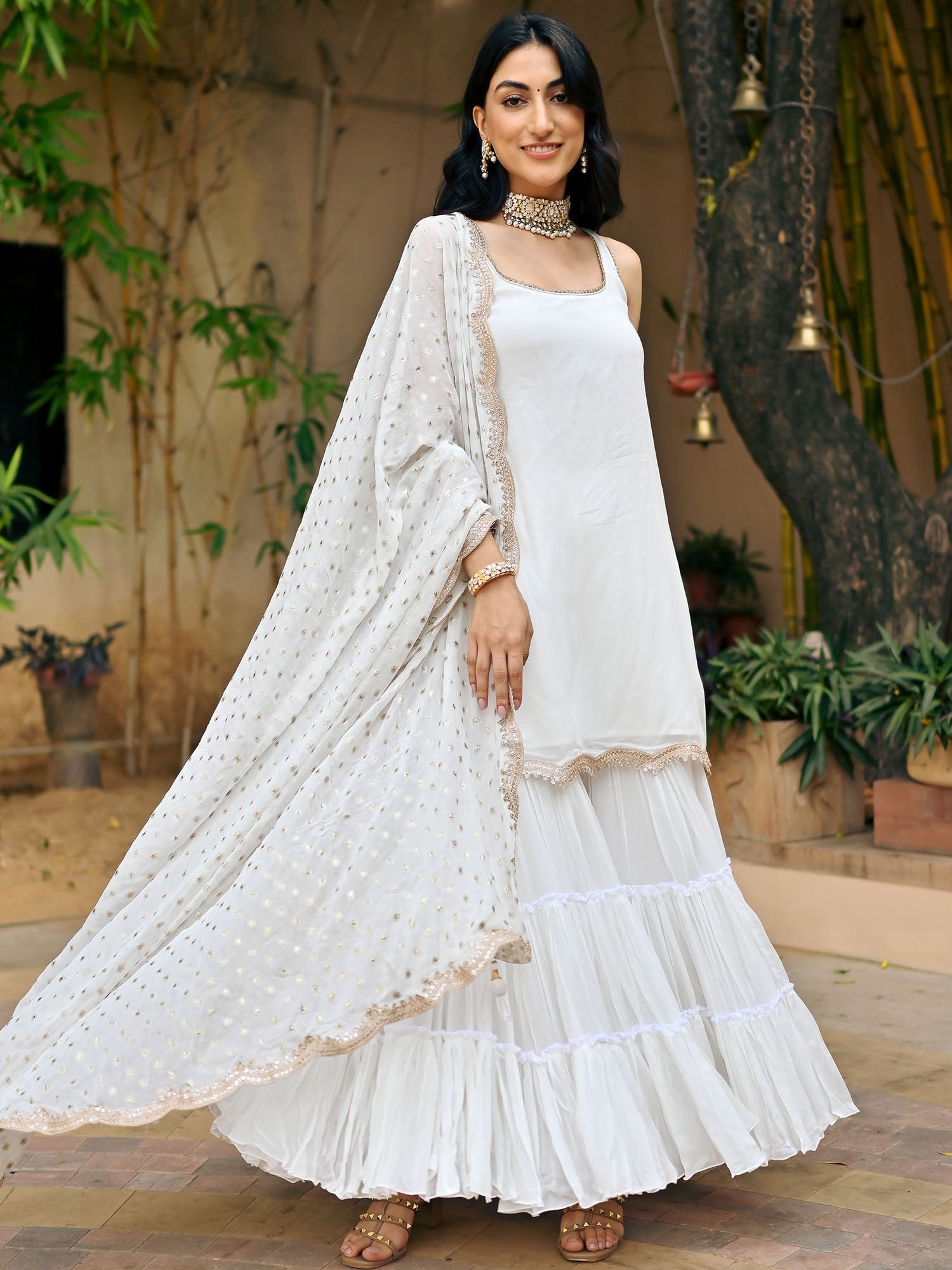 Simple Sharara Design White Simple Net Sharara Designs Simple