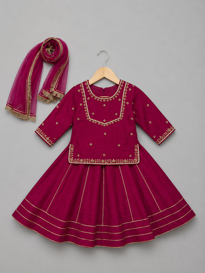 RICH MAGENTA LEHENGA SET