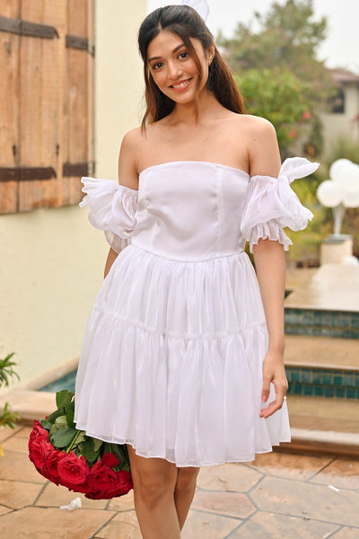 Cherish White Bow Dress