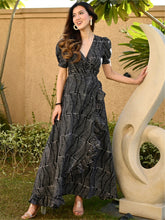 Black Cotton Wrap Around Dress