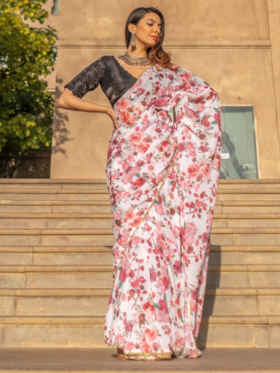 Nikita Georgette Saree With Unstitched Blouse