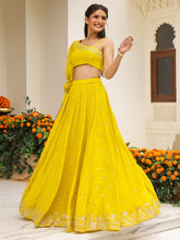 Yellow Western Lehenga Set