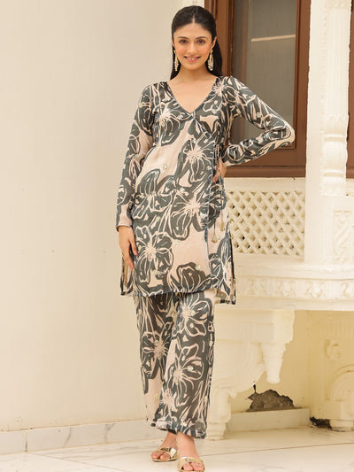 Black Printed Kurta Set