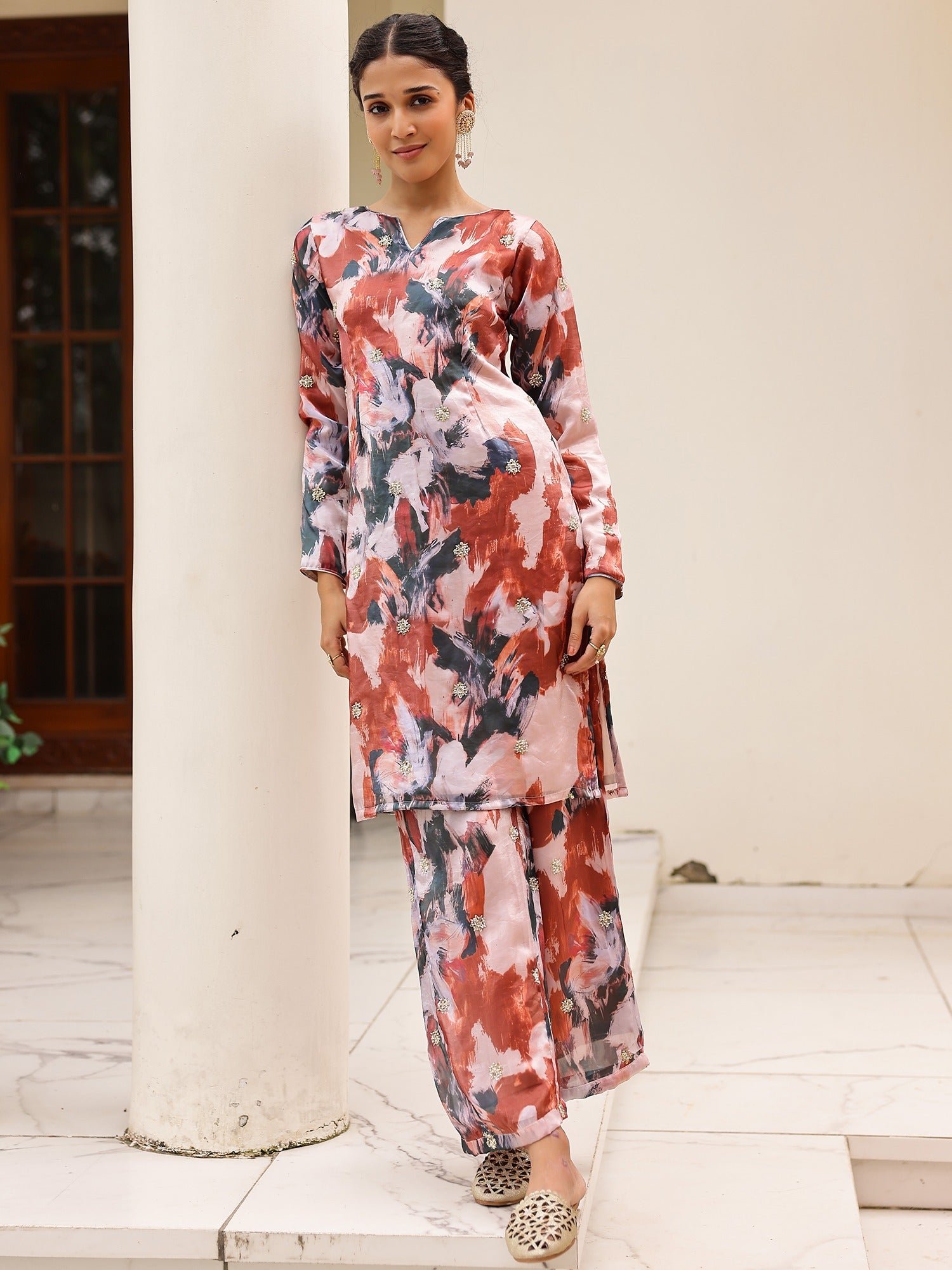 Multi Printed Kurta Set