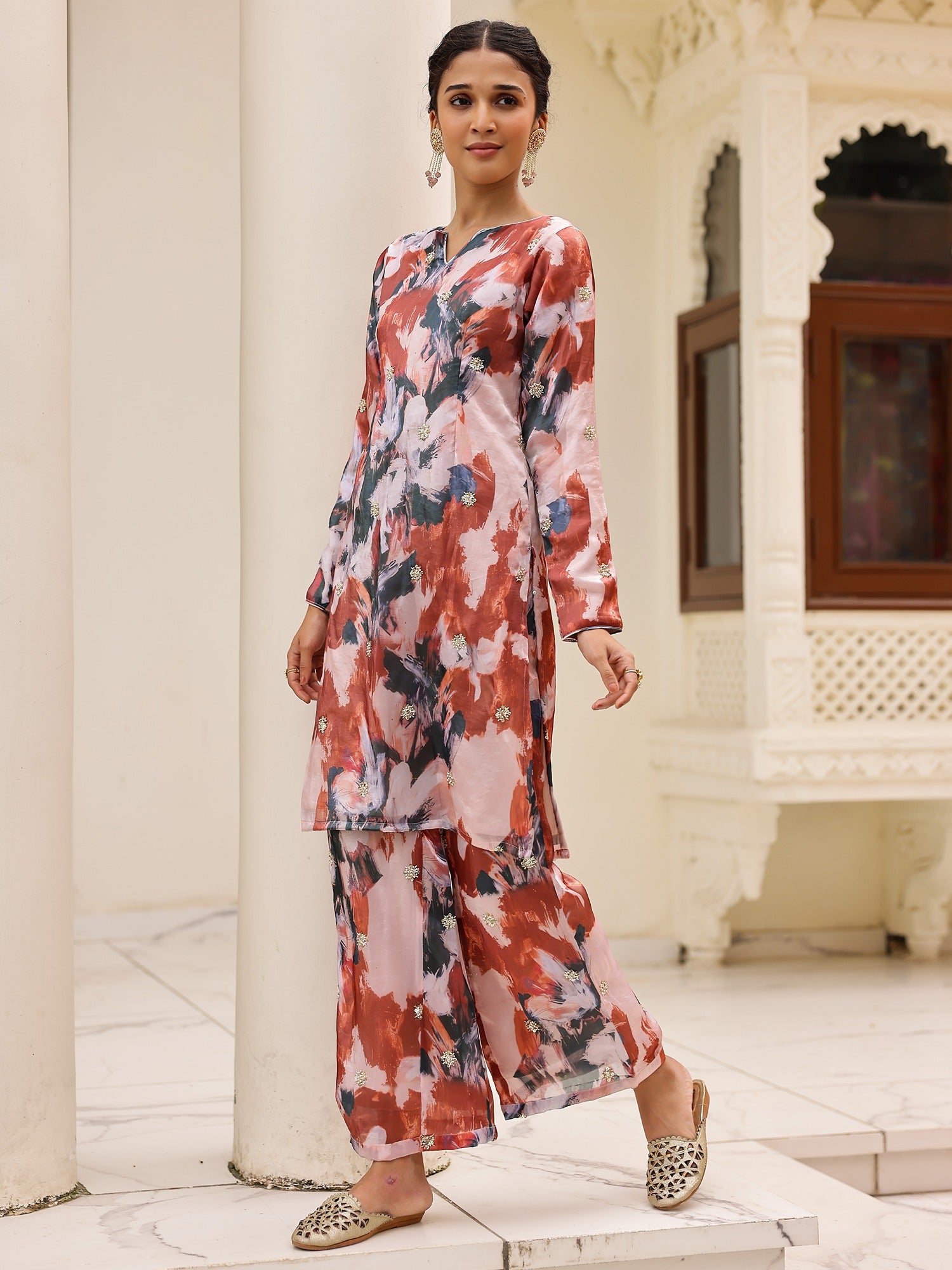Multi Printed Kurta Set