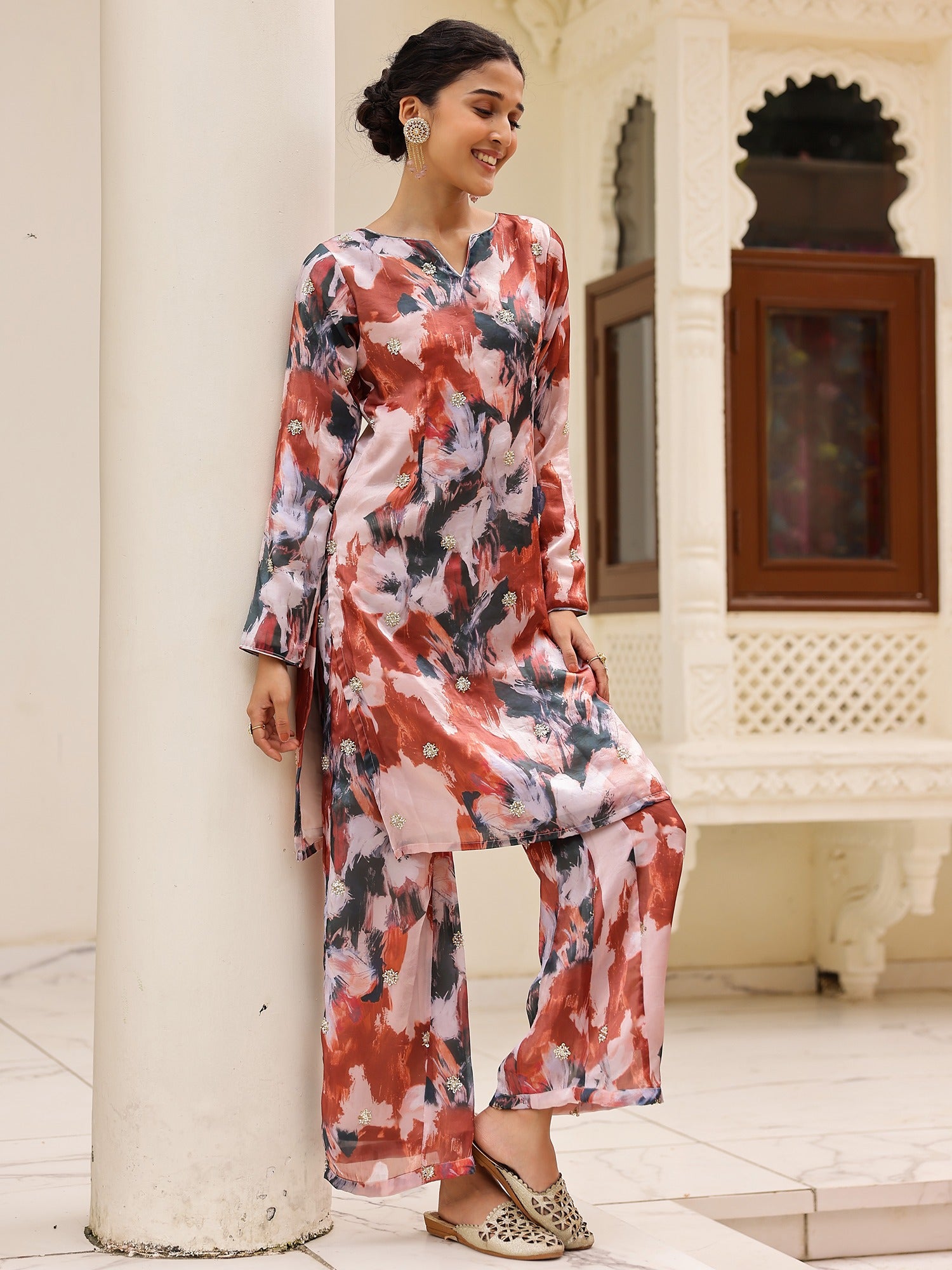 Multi Printed Kurta Set