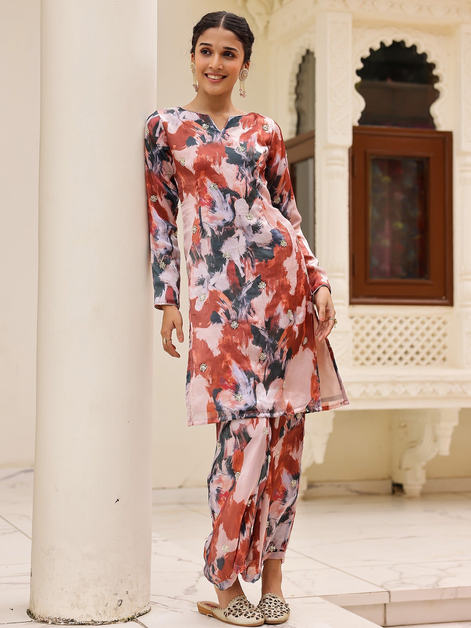 Multi Printed Kurta Set