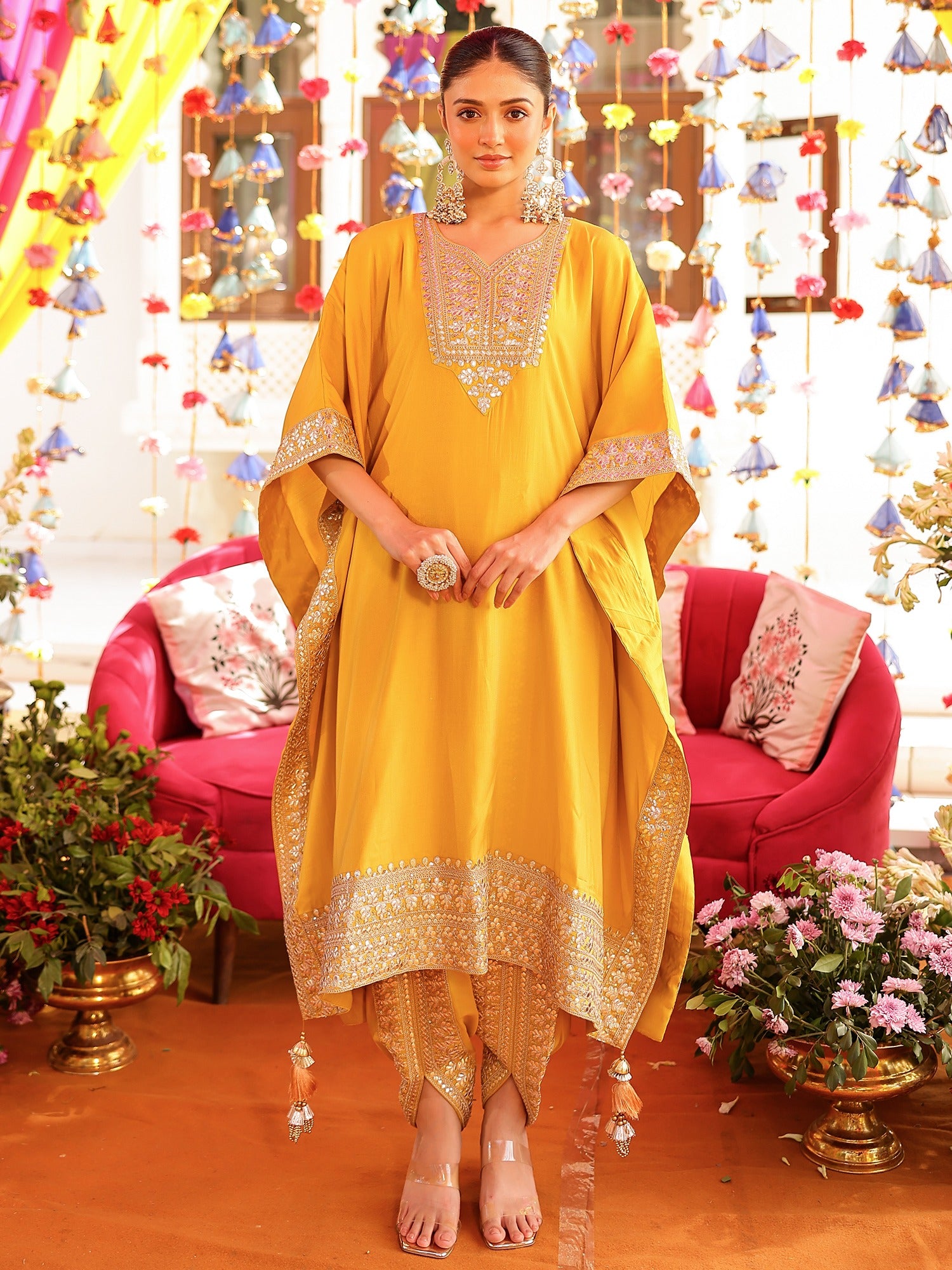 Yellow Kaftan Set