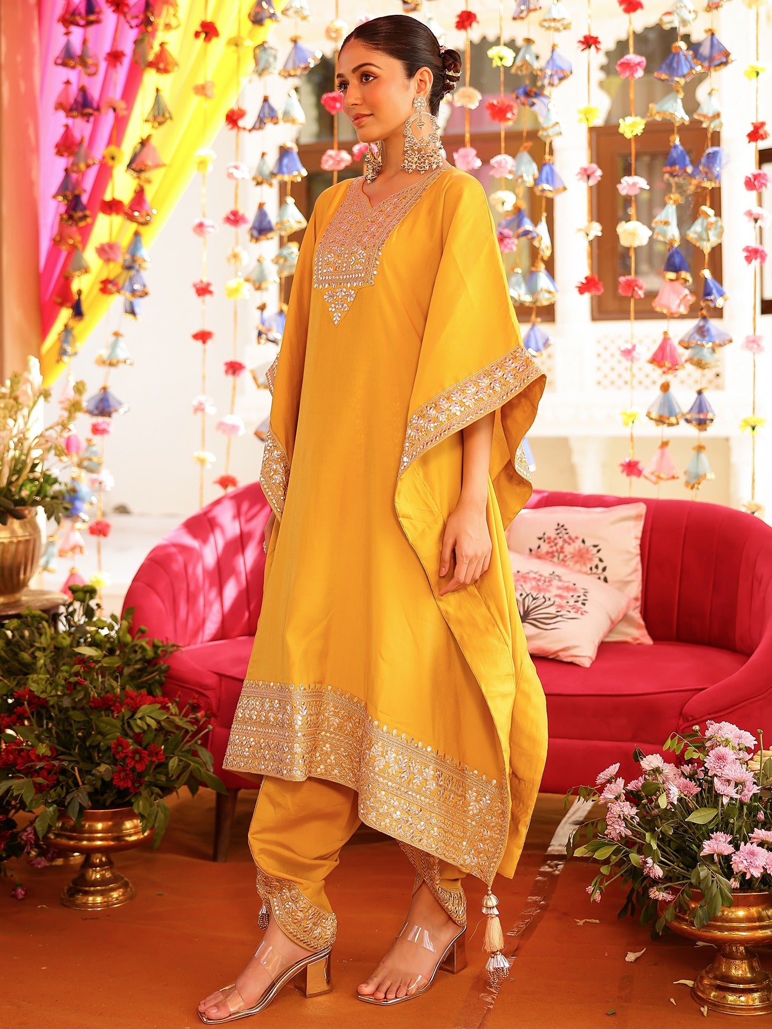 Yellow Kaftan Set