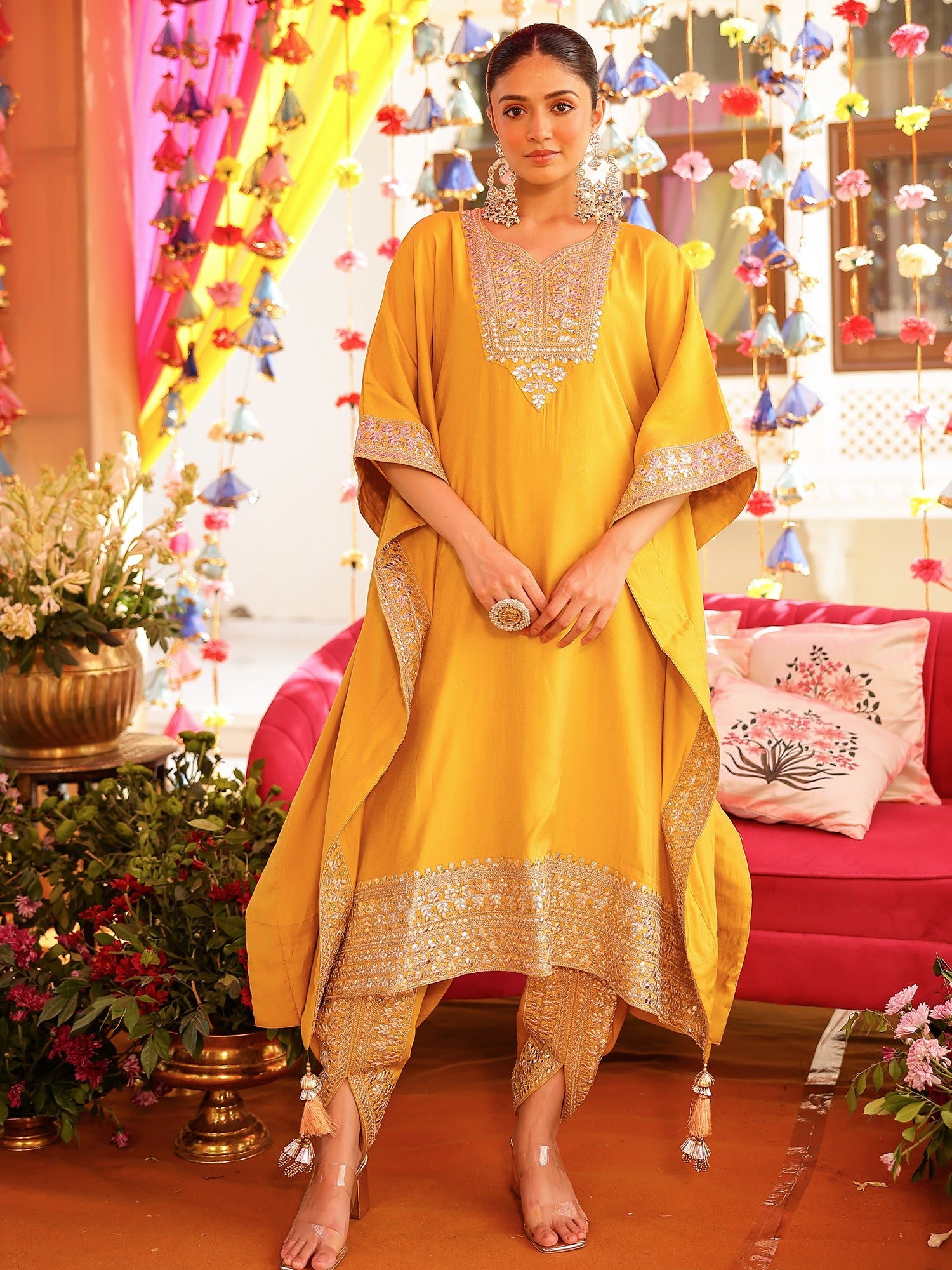 Yellow Kaftan Set