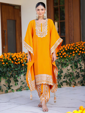Orange Kaftan Set
