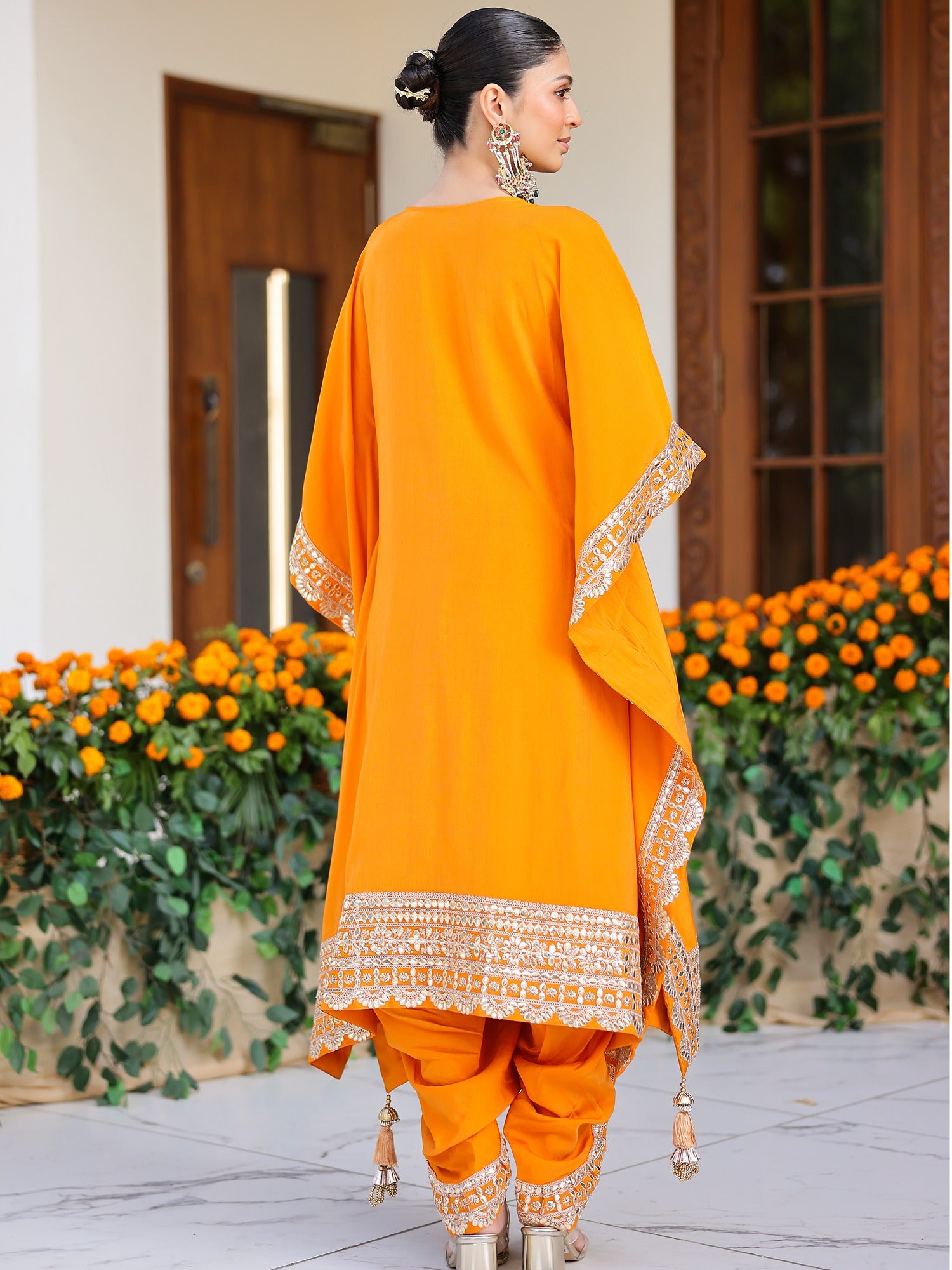 Orange Kaftan Set