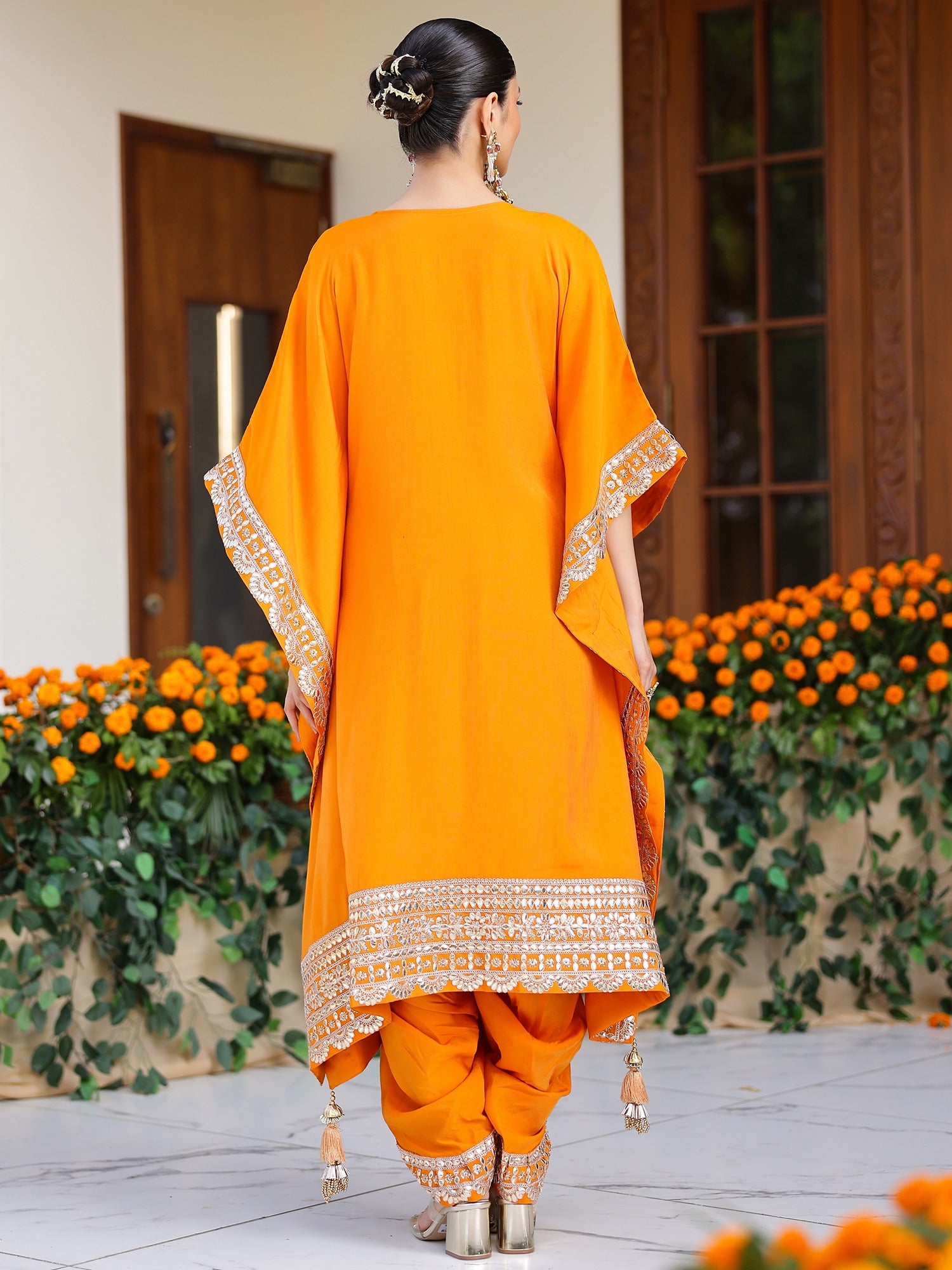 Orange Kaftan Set